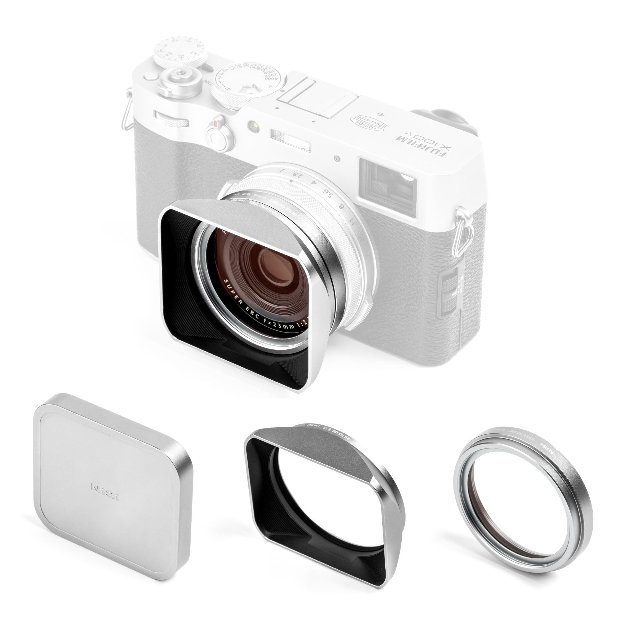 nisi-uv-filter-set-fuji-x100vi-silber-mit-blende image 1