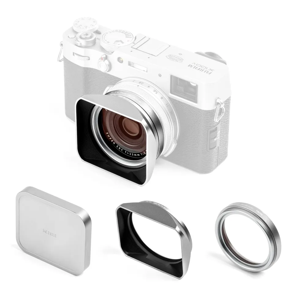 nisi-uv-filter-set-fuji-x100vi-silber-mit-blende image 1